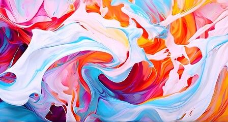 Abstract background featuring intricate, flowing white lines over a vibrant colored canvas