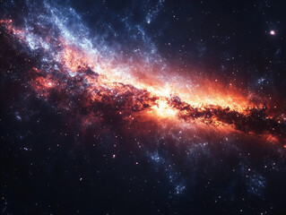 Interplanetary space background with planets