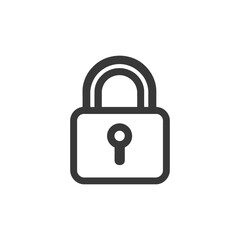 A Simple Black And White Padlock Icon