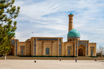 Hazrati Imam Mosque and Mubarak Madrasah complex in the center of Tashkent city in Uzbekistan