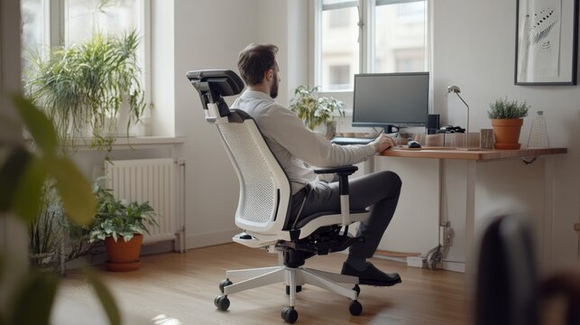 Rare illness patient using a specialized ergonomic chair for comfort. Featuring mobility and pain relief