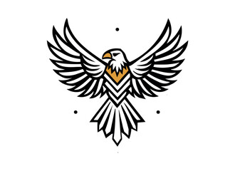 Obraz premium Majestic Eagle Logo Design in Art Deco Style - Vector Illustration