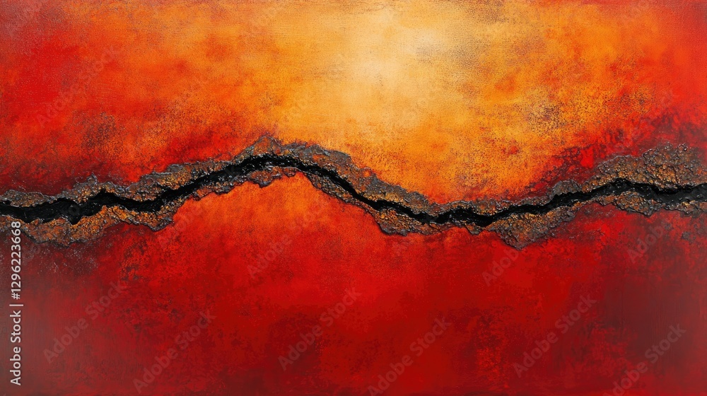 Poster a close-up of rust on sheet metal, showing deep oxidation patterns and textured corrosion marks.