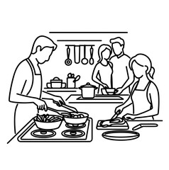  man and woman in kitchen