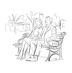 elderly couple in the park