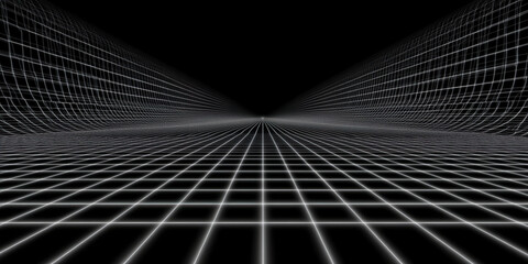 Digital Grid on Black
