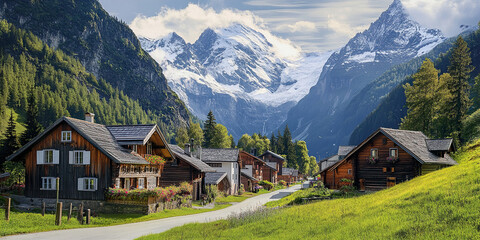 Austrian Mountain Vista
