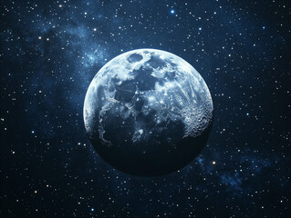 Space horizon background with planets