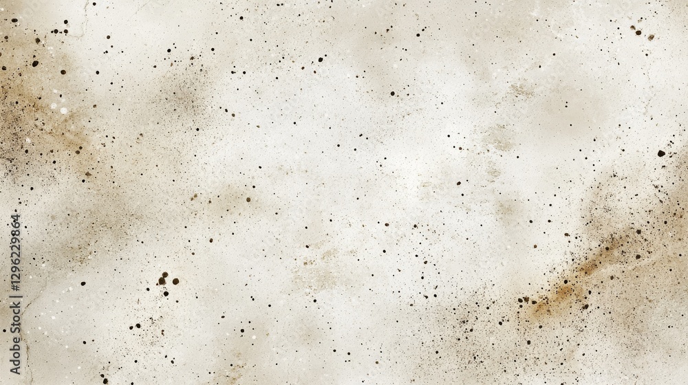 Aufkleber an abstract and textured surface with speckled patterns in neutral colors