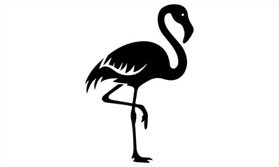 vector illustration of a pink flamingo
