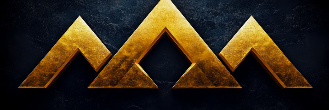 Triforce Legacy: Golden Triangles on Dark Stone, A Symbol of Power and Mystery