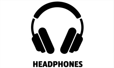 headphones on white background