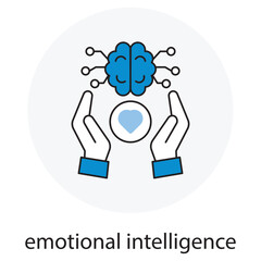 emotional intelligence icon, Mastering Emotional Intelligence for Personal and Professional Growth, The Power of Emotional Intelligence: Enhancing Relationships and Leadership, vector