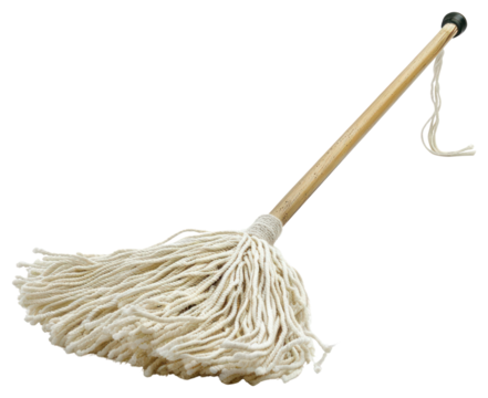 PNG Floor mop broom white