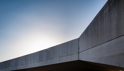 Obraz premium Close-up concrete structure: brutalist geometry, texture. Modern minimalist, industrial.