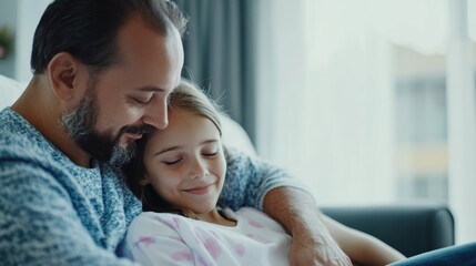 Rare illness patient with a family member enjoying a quiet moment together. Featuring support and emotional connection