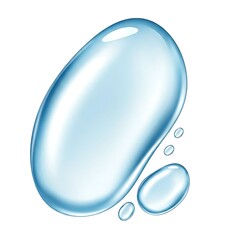 Blue water theme image of white background.