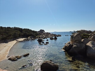empty beach Plage de Tamaricciu at porto vecchio in corsica