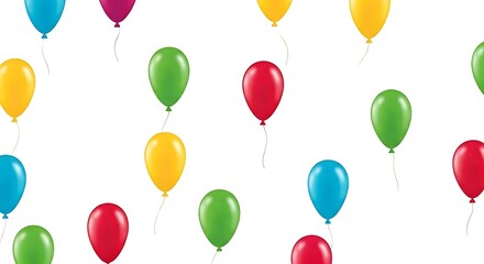 Seamless background with balloons white background.