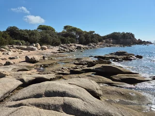empty beach Plage de Tamaricciu at porto vecchio in corsica
