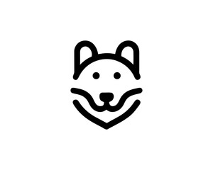 Abstract Dog Logo Design Icon Symbol Vector Template.
