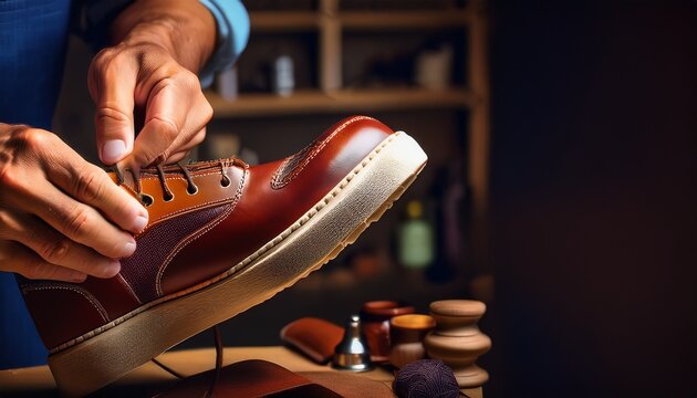 Sustainable practices embraced in artisanal shoe making.  
