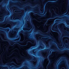 Obraz premium Abstract blue lines, swirling pattern, dark background, digital art, website design