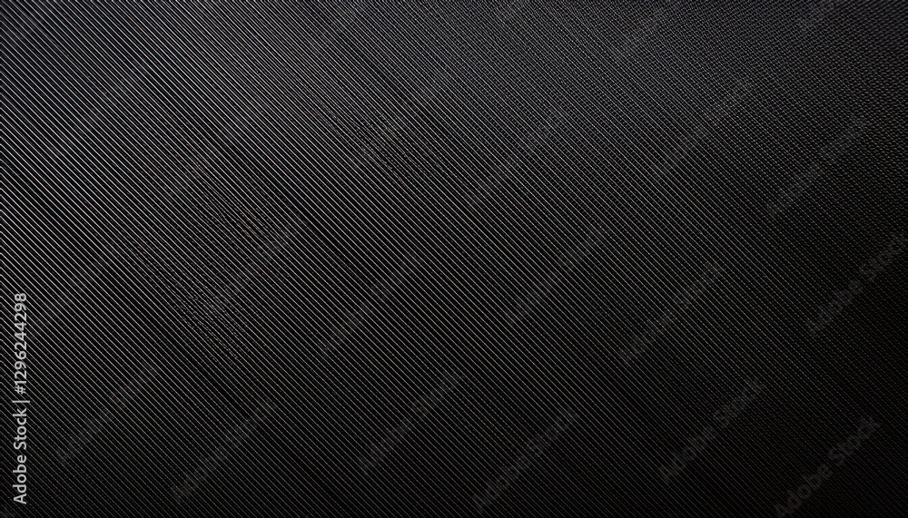 Poster black textured synthetic surface with fine diagonal lines, modern abstract background for design, branding, or product presentation

