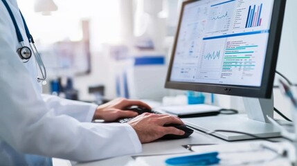 Rare illness research lab analyzing patient data. Featuring scientific progress and innovation