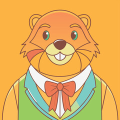 Fototapeta premium beaver portrait