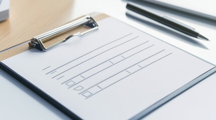Rare illness symptoms checklist in a medical office. Featuring awareness and attention to detail