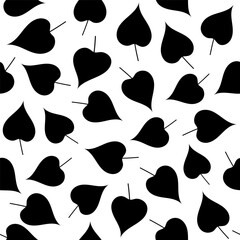 Seamless pattern leaves. Flat vector template