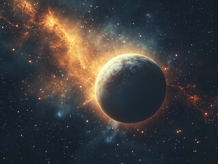 Obraz premium Planetary horizon background design