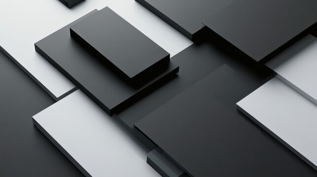 A clean, modern brochure design features a subtle gray gradient backdrop, accented by bold black typography and crisp white borders, creating a visually striking and sophisticated presentation.