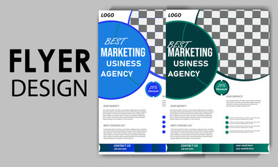 Obraz premium Corporate Business flyer ,Template flyer A4 print and two color and element whit charcel shapes