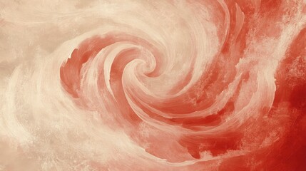Obraz premium An abstract swirl of red and white painted in a pattern