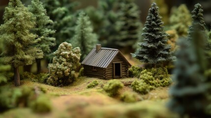 Enchanted Miniature Forest Cabin
