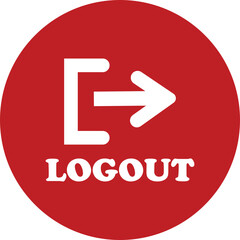 Logout icon of Sign out in vector vector . closed door symbol. Black exit and enter arrow, trendy flat style isolated on transparent background.