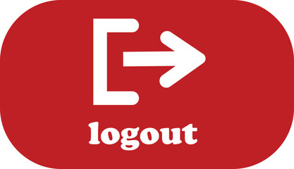 Logout icon of Sign out in vector vector . closed door symbol. Black exit and enter arrow, trendy flat style isolated on transparent background.
