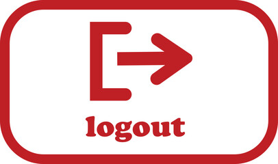 Logout icon of Sign out in vector vector . closed door symbol. Black exit and enter arrow, trendy flat style isolated on transparent background.