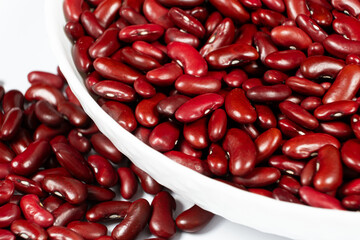 Organic Red Kidney Beans in a Bowl Close-Up