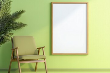 Elegant chair paired with lively plant creating a serene and inviting corner in a modern living space