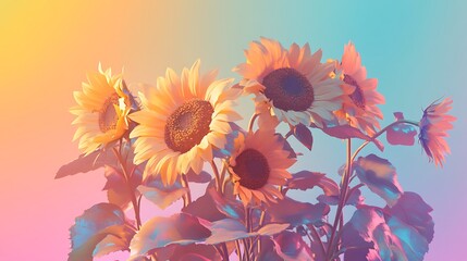 An AI-generated sunflower with a distinct, non-traditional color combination, where the center and petals complement each other in an unexpected yet aesthetically pleasing way.