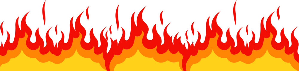 Burning Fire Footer Border