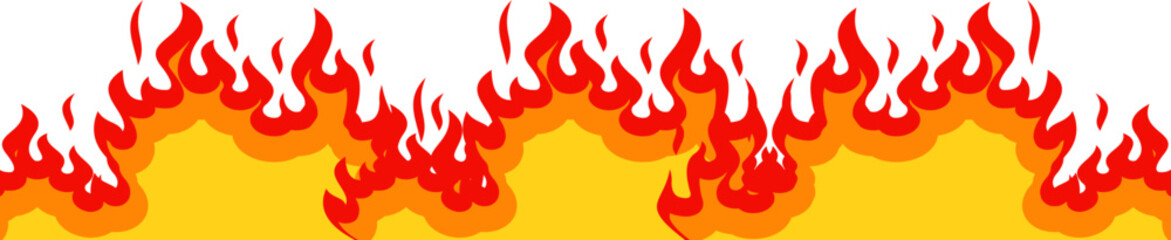 Burning Fire Footer Border