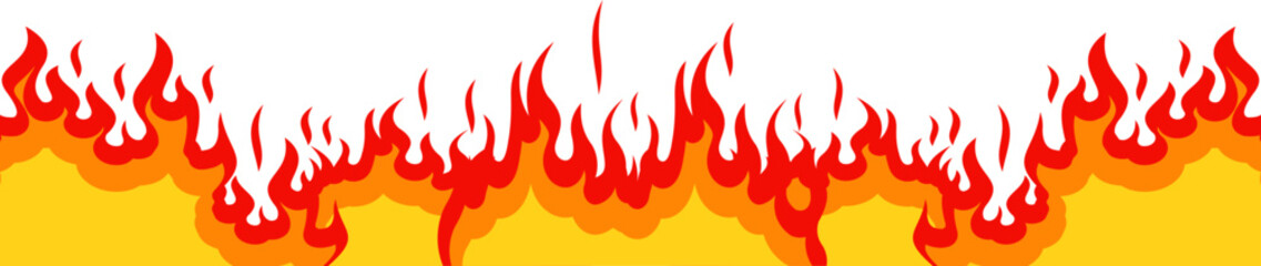 Burning Fire Footer Border