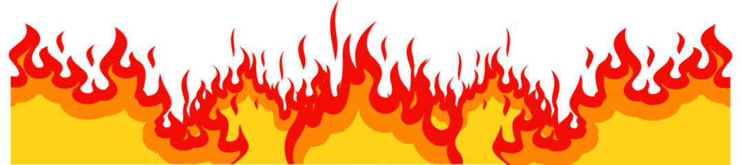 Burning Fire Footer Border