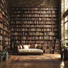 interior bookshelf room library