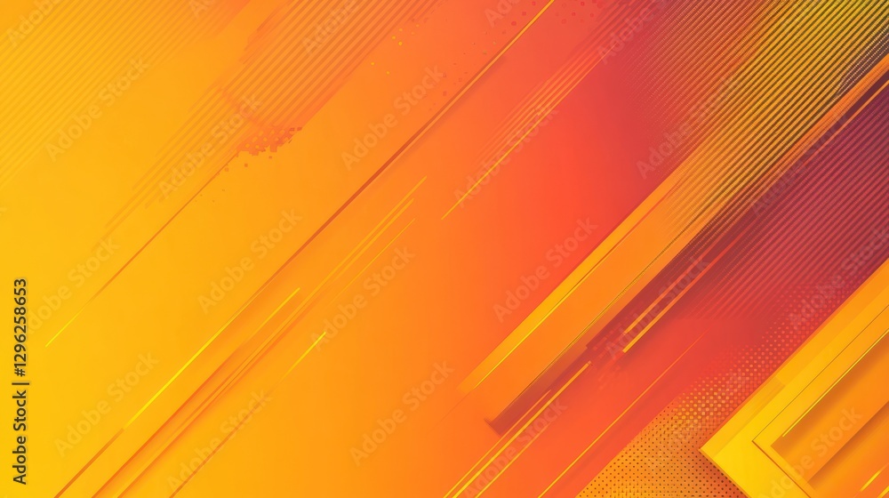 Poster abstract orange and red diagonal lines background