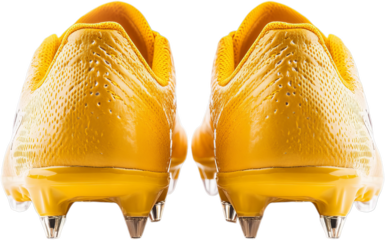 Bright Yellow Soccer Cleats with Studs for Enhanced Performance and Traction on Grass Fields